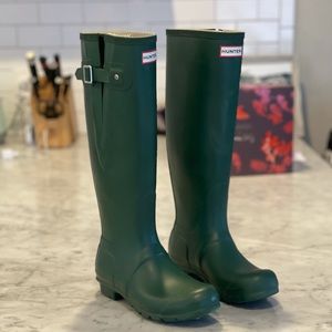 Hunter Boots Size 7 Green